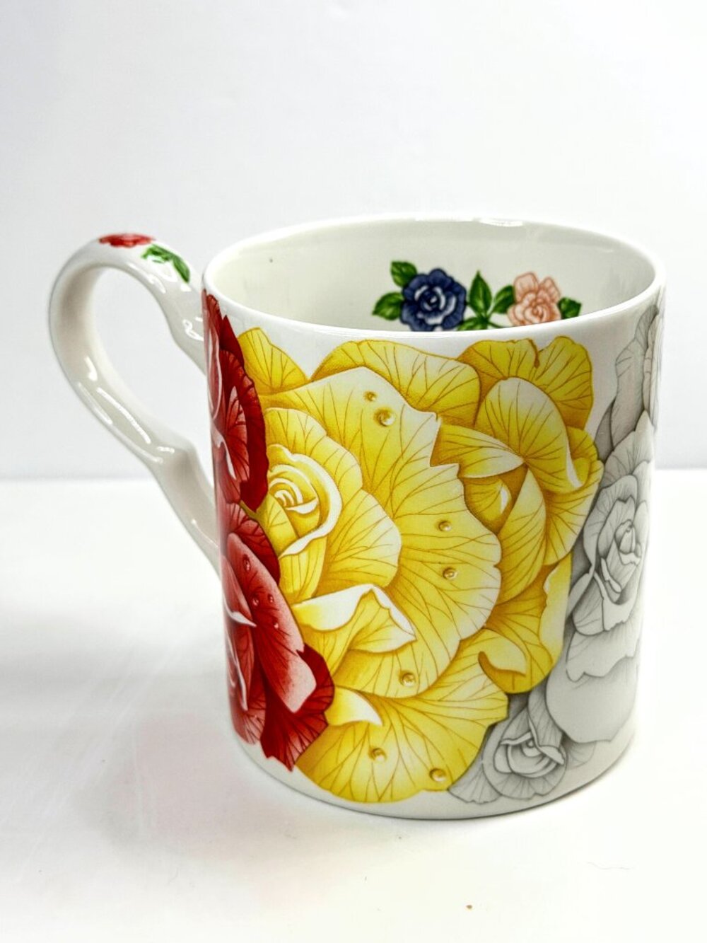 Taitu Romantica 1994 Emilio Bergamin Italy Floral Rose Mug Cup New A1059